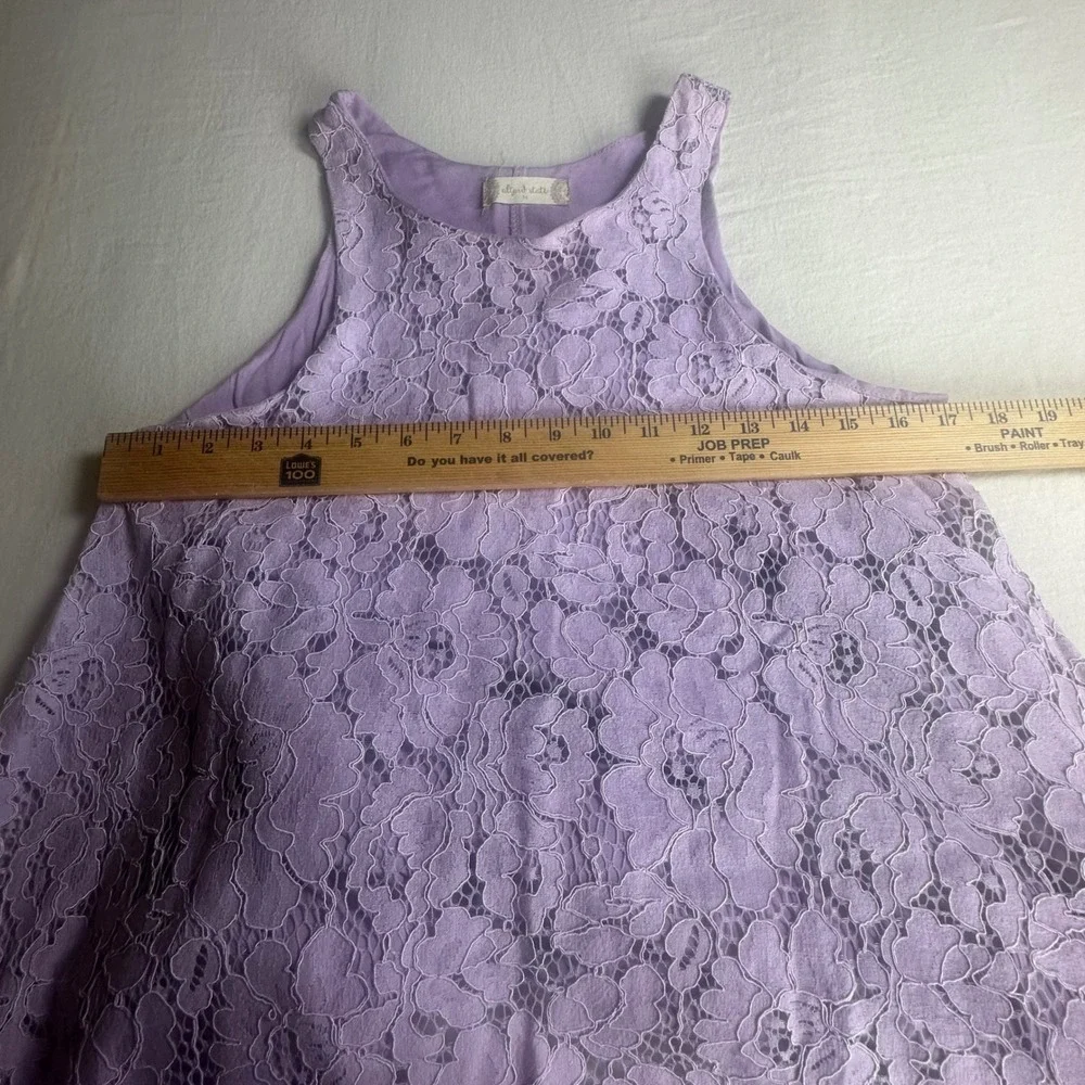 Altar'd State Lavender Purple Floral Lace‎ Sleeveless Boho Fairy Shift Dress Med